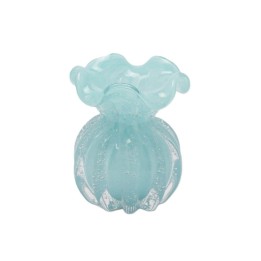 EDG Enzo De Gasperi Vaso Sacchetto vetro azzurro alto 12 cm