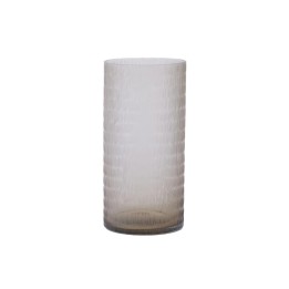 EDG Enzo De Gasperi Vaso Intagli in vetro tortora alto 45 cm