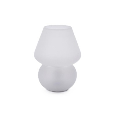 Enzo De Gasperi lampada da tavolo usb Aura bianca piccola H15cm