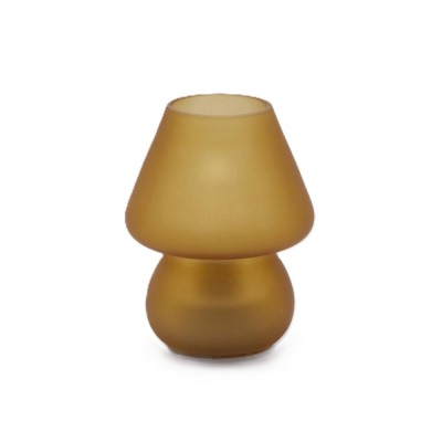 Lampada Aura da Tavolo USB Abatjour in Vetro Ambra