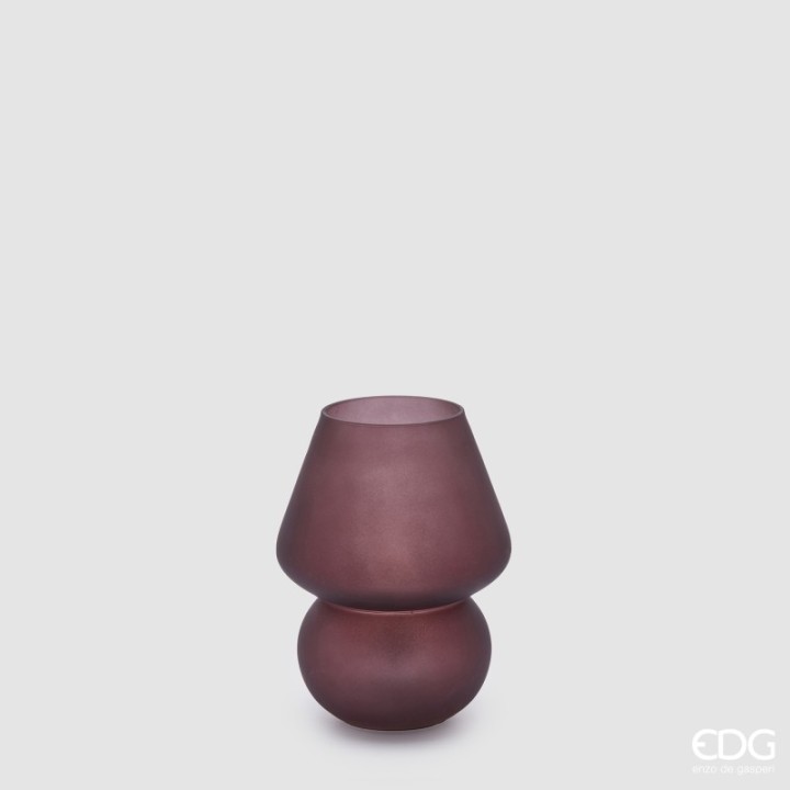 EDG Abat-jour Aura vetro satinato malva 15 cm