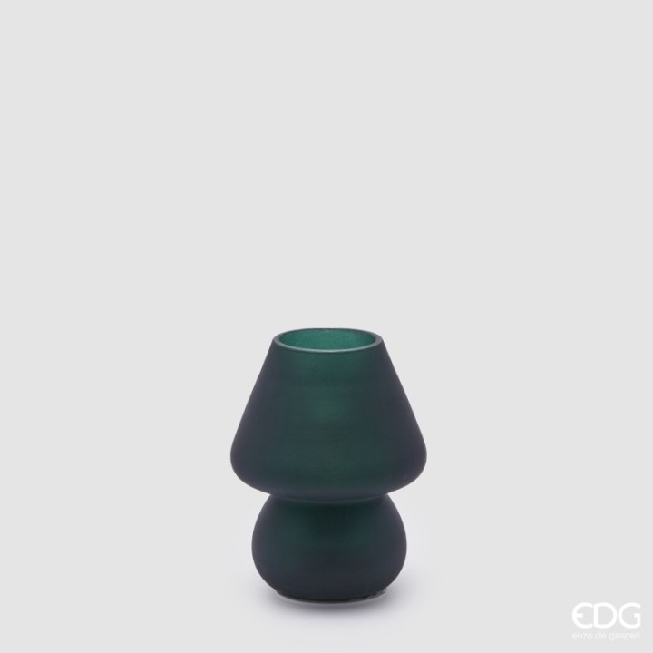 EDG Enzo De Gasperi Lampada Aura in vetro verde alta 15 cm