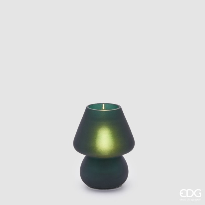 EDG Enzo De Gasperi Lampada Aura in vetro verde alta 15 cm