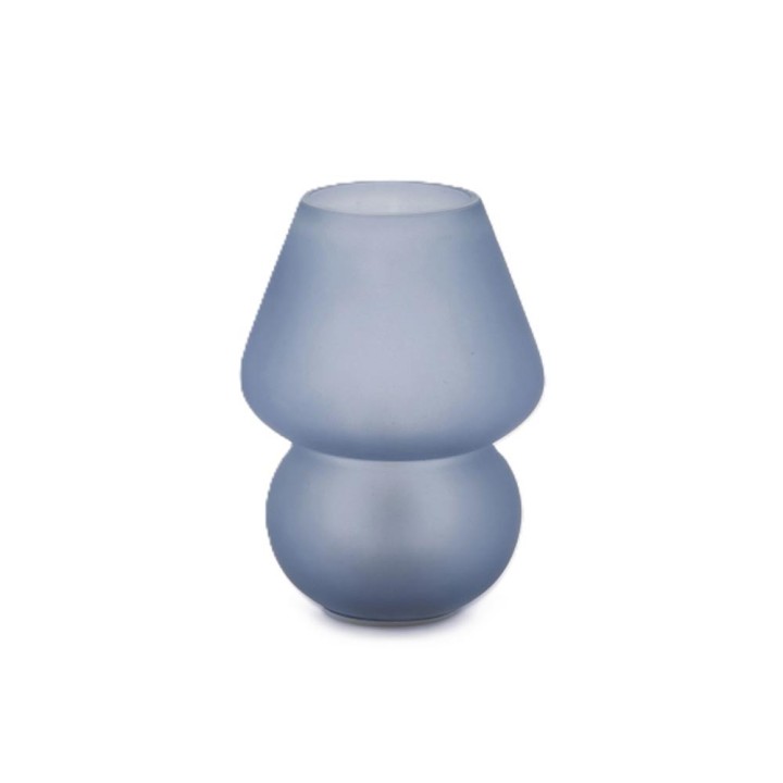 EDG Enzo De Gasperi Lampada Aura in vetro blu alta 15 cm