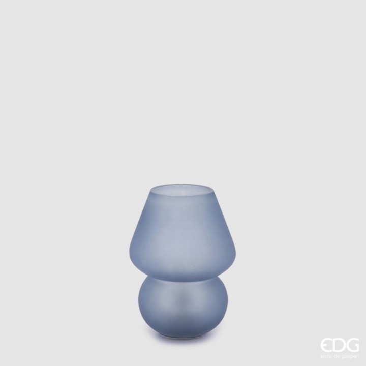 EDG Enzo De Gasperi Lampada Aura in vetro blu alta 15 cm