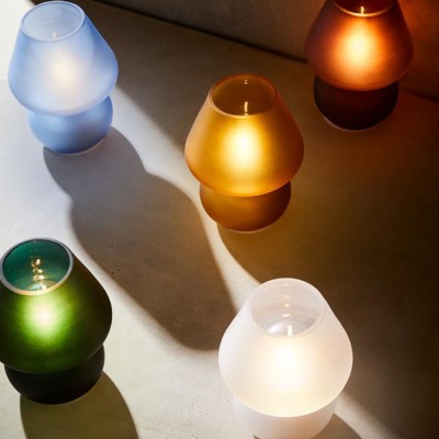 Lampada Aura da Tavolo USB Abatjour in Vetro Blu 2