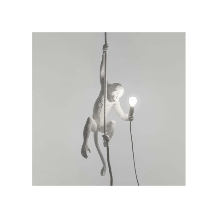 Seletti Monkey Lamp con corda da soffitto 76,5 cm