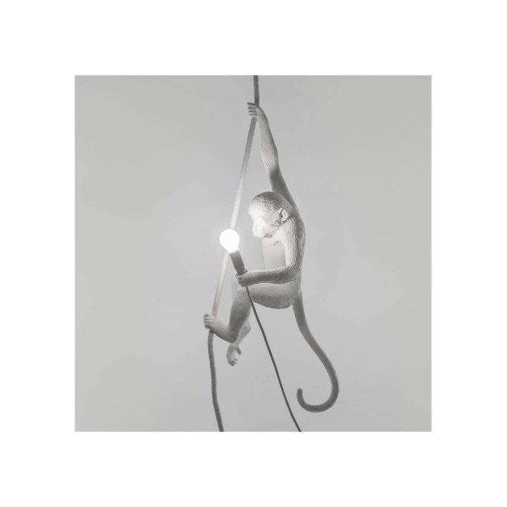 Seletti Monkey Lamp con corda da soffitto 76,5 cm