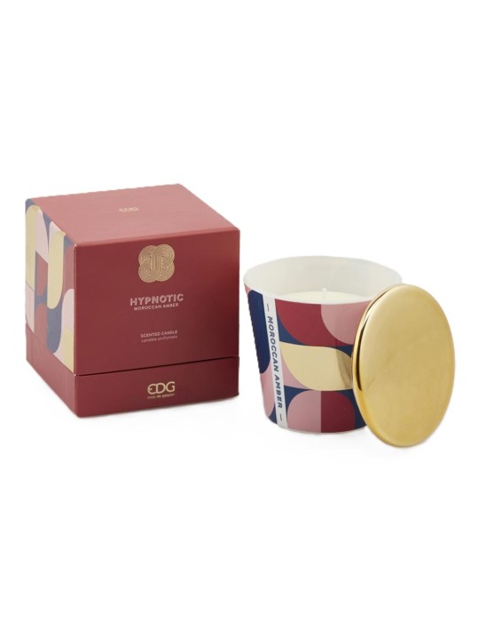 Candela Hypnotic Moroccan Amber in Ceramica e Cera H9 cm – EDG Enzo De Gasperi