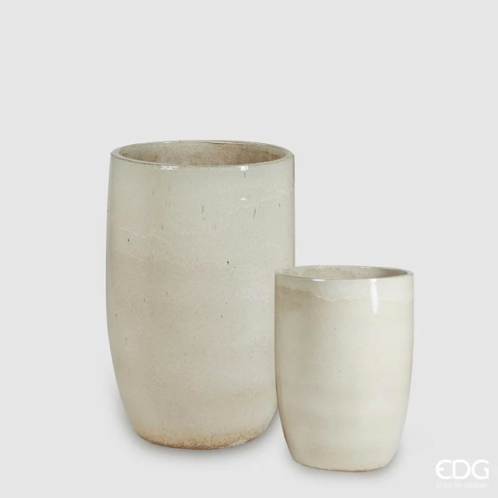 EDG Vaso Glaze rotondo in ceramica alto 37 cm