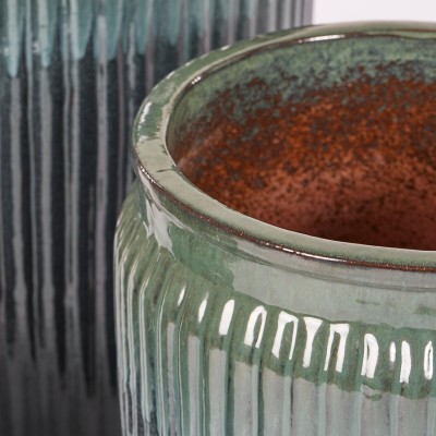 Vaso in Ceramica Smaltata Glaze Rotondo Piccolo H40 Mix... 2