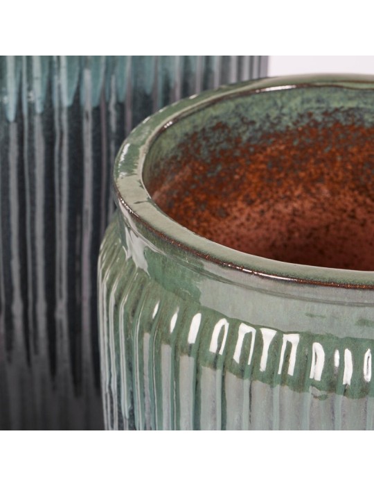 Vaso in Ceramica Smaltata Glaze Rotondo Piccolo...