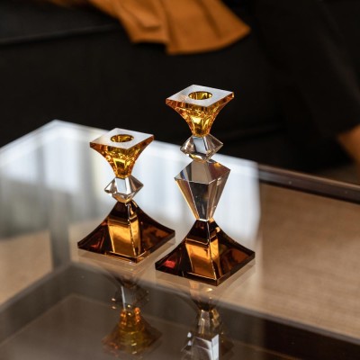 Candeliere Una Fiamma Collezione Ghiaccio Ambra – EMO'... 2