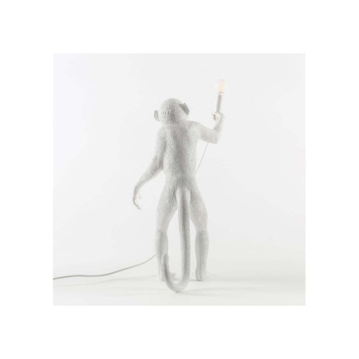 Seletti Monkey Lamp in piedi bianca alta 54 cm