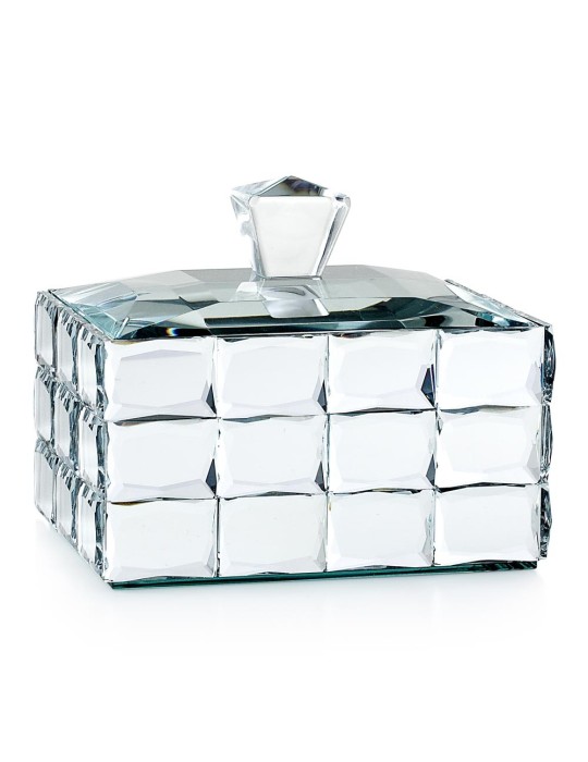Scatola Portaoggetti Rettangolare a Specchio Emò Italia Collezione Ghiaccio