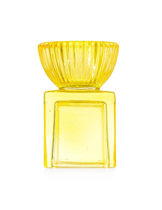 CANDELIERE MINI CUBO 5X5X7.5 GIALLO
