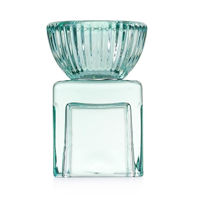 CANDELIERE MINI CUBO 5X5X7.5 VERDE