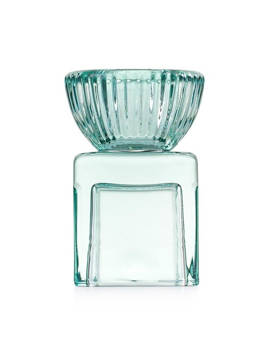 CANDELIERE MINI CUBO 5X5X7.5 VERDE