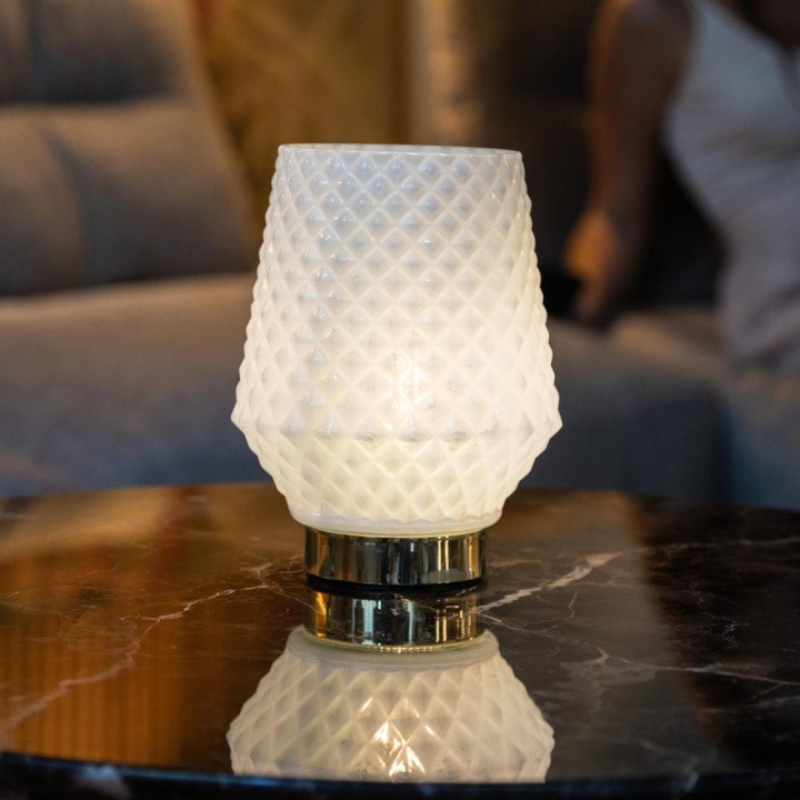 Emò Italia Lampada Medina in vetro bianco 16,6 cm