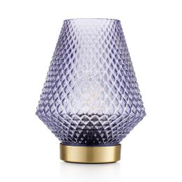 Emò Italia Lampada Marrakech vetro blu alta 16,6 cm
