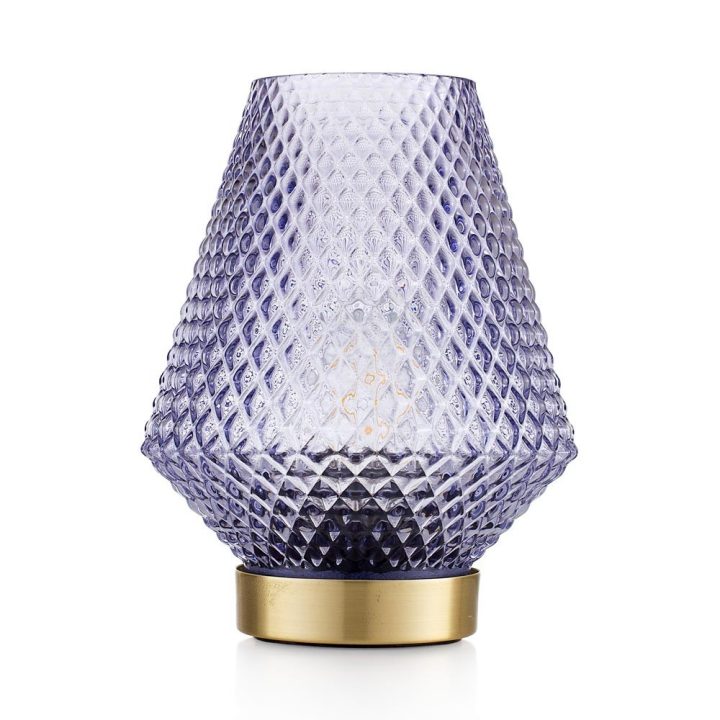 Emò Italia Lampada Marrakech vetro blu alta 16,6 cm