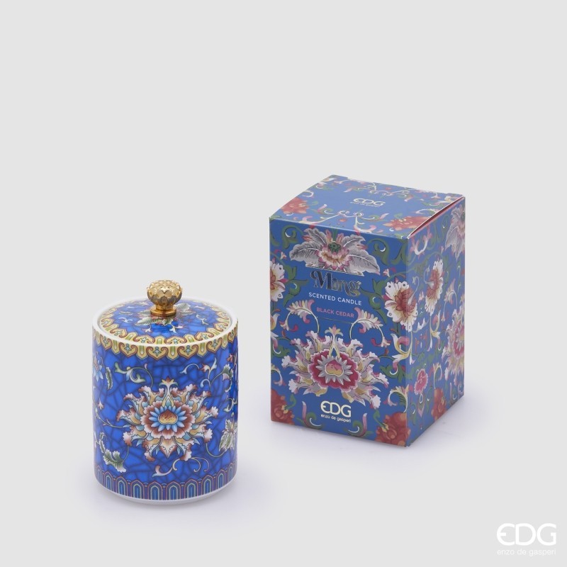Candela Ming Profumata Black Cedar h10 cm | EDG...