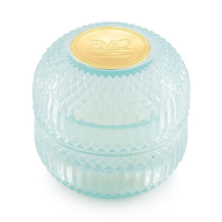 Emò Italia Candela Opulence vetro inciso celeste
