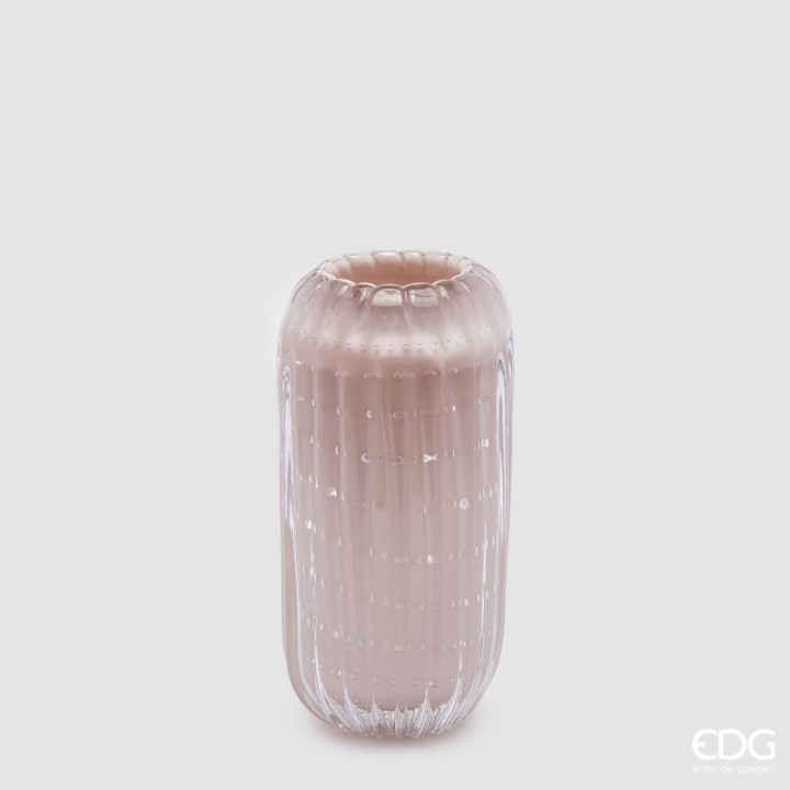 EDG Enzo De Gasperi Vaso scultoreo Reef rosa alto 24 cm