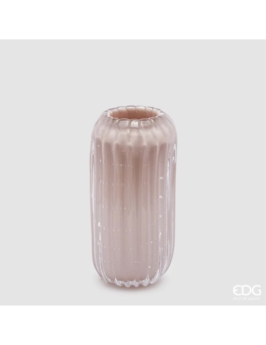 Vaso in Vetro Trasparente Reef Pink H28 D13 cm...