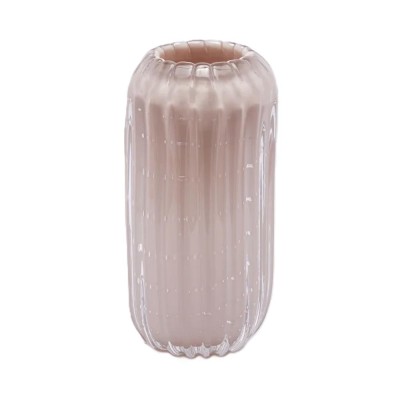 Vaso in Vetro Trasparente Reef Pink H28 D13 cm – EDG Enzo...