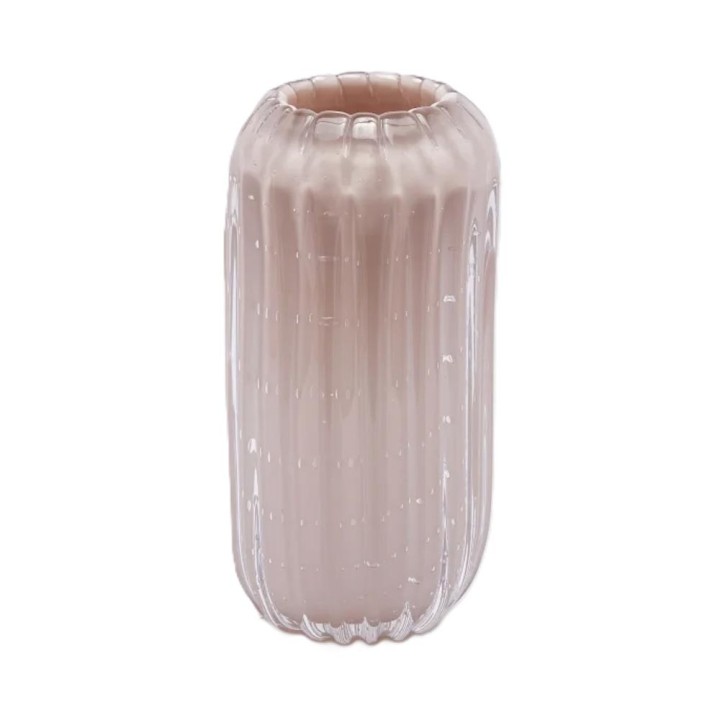 EDG Enzo De Gasperi Vaso Reef in vetro rosa alto 28 cm