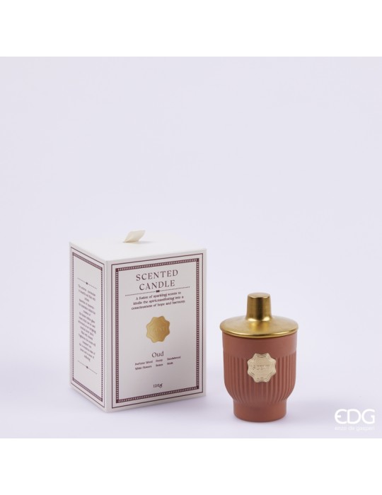 Candela Luxury Rosso Oud H12 cm Profumata con...