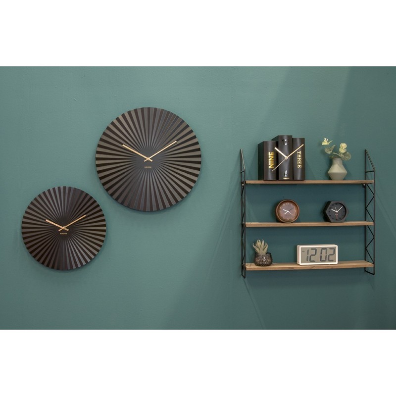 TABLE CLOCK BOOK BLACK PAPER 20X15