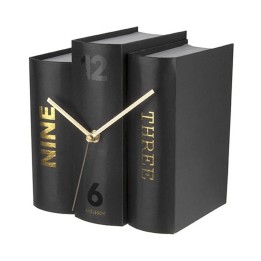 Karlsson Orologio da tavolo Book in carta nera 20 × 15 cm