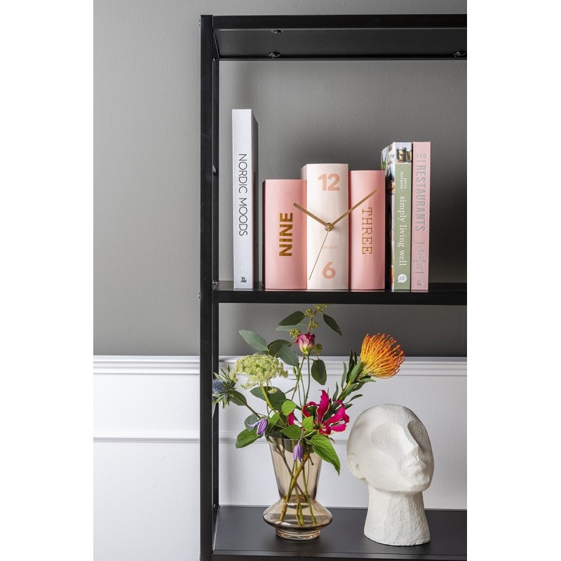 TABLE CLOCK BOOK PINK TONES PAPER 20X15