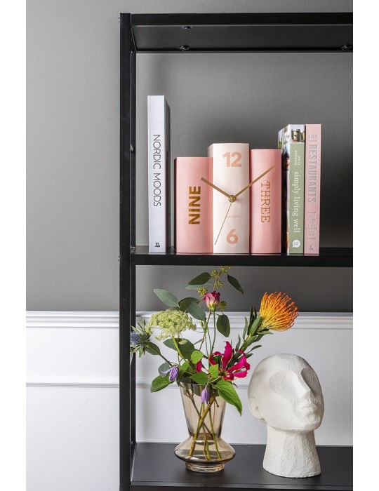 TABLE CLOCK BOOK PINK TONES PAPER 20X15