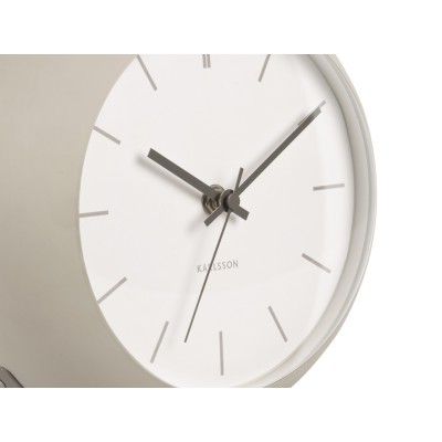 TABLE CLOCK NIRVANA GLOBE WARM GREY  2