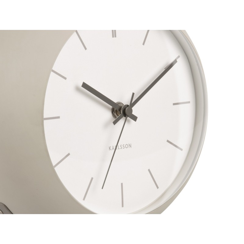 TABLE CLOCK NIRVANA GLOBE WARM GREY