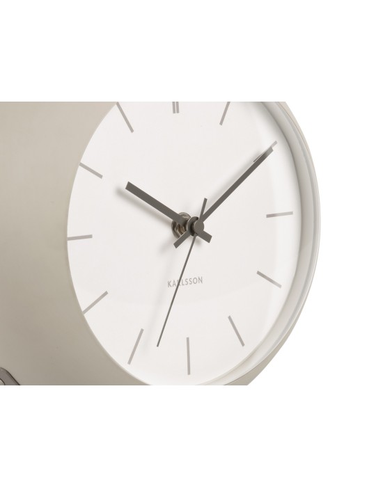 TABLE CLOCK NIRVANA GLOBE WARM GREY
