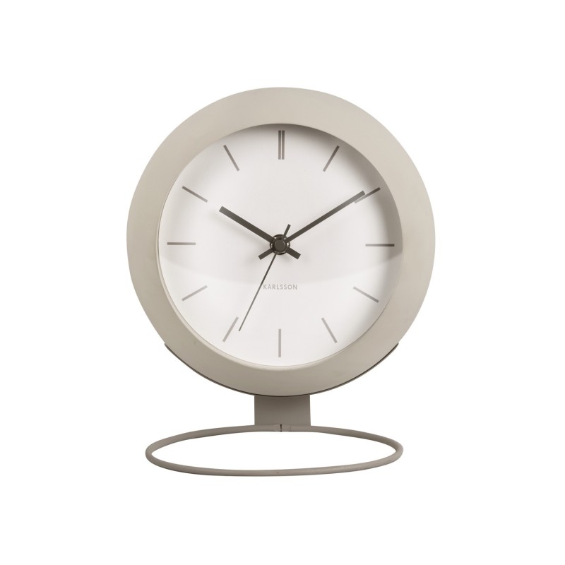 TABLE CLOCK NIRVANA GLOBE WARM GREY