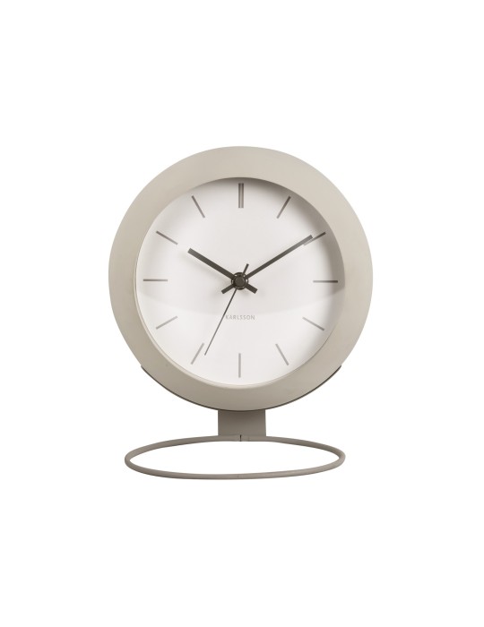 TABLE CLOCK NIRVANA GLOBE WARM GREY