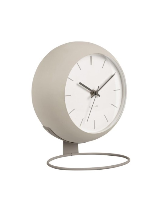 TABLE CLOCK NIRVANA GLOBE WARM GREY