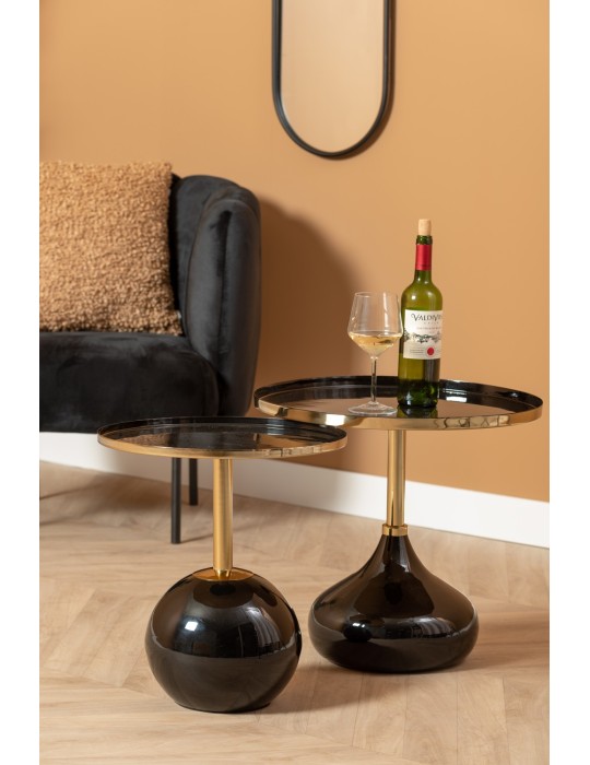 SIDE TABLE ENAMEL BLACK