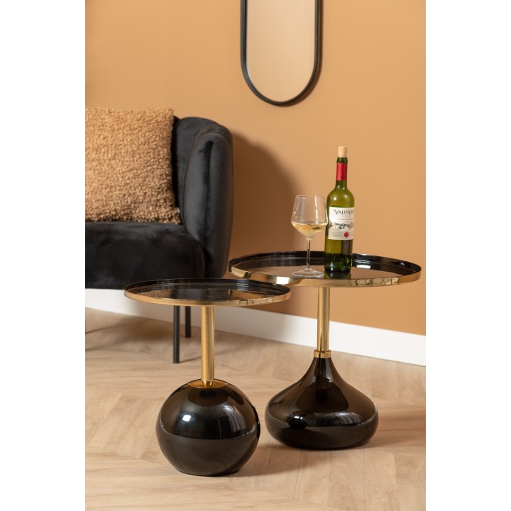 Karlsson Tavolino Enamel nero Ø 40 cm