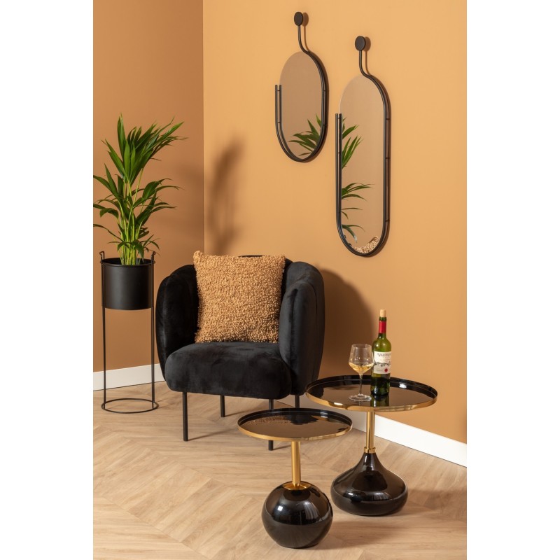 SIDE TABLE ENAMEL BLACK