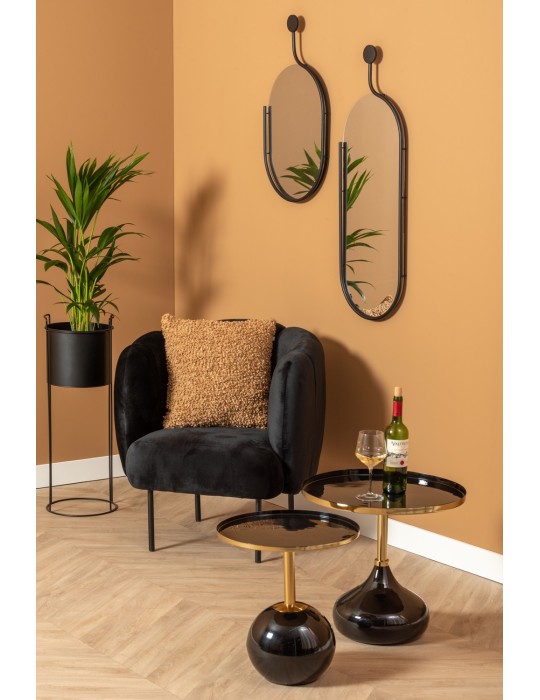 SIDE TABLE ENAMEL BLACK