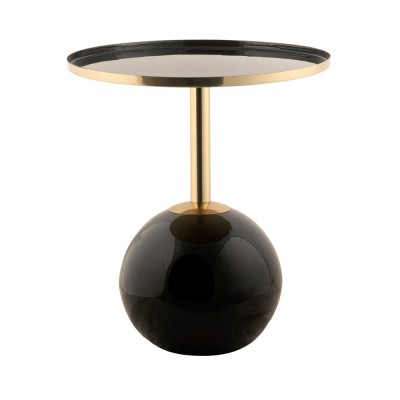 SIDE TABLE ENAMEL BLACK