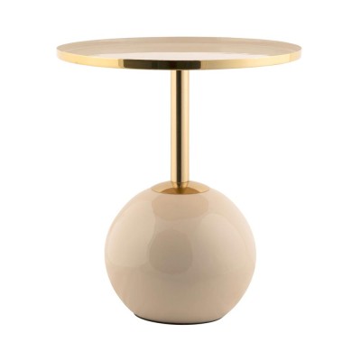 SIDE TABLE ENAMEL WARM GREY