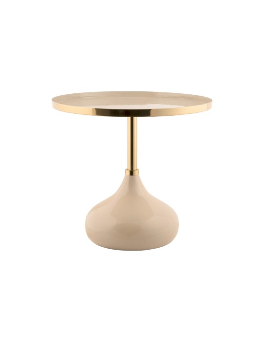 SIDE TABLE ENAMEL LARGE WARM GREY