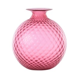 Venini Monofiori Balloton magenta sabbiato alto 24 cm